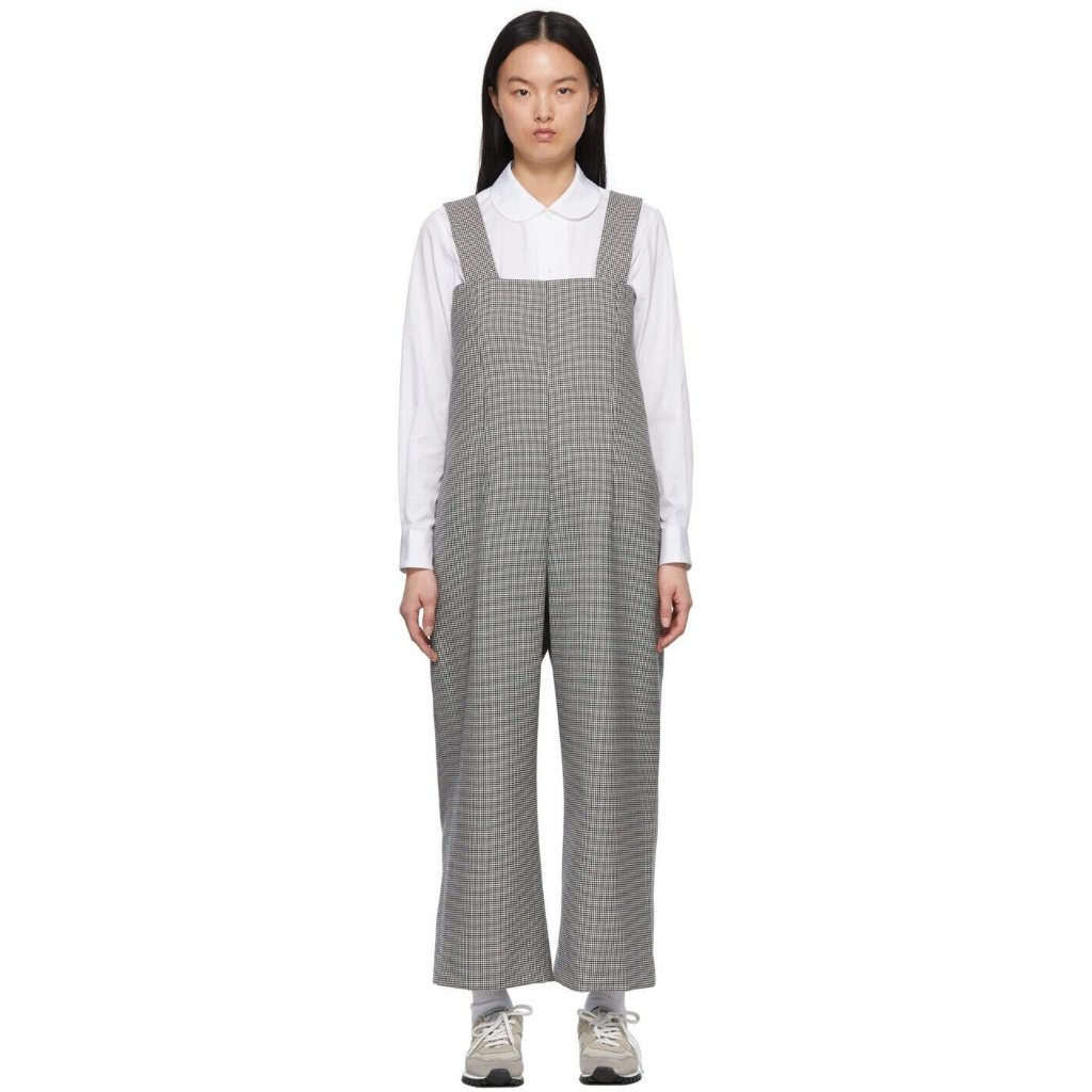 Comme Des Garons Comme Des Garons Black White Wool Jumpsuit Size Small